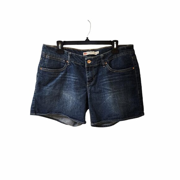 Levi's Jean Shorts Size 15 Midi Longer Inseam Low Mid Rise - Picture 1 of 7